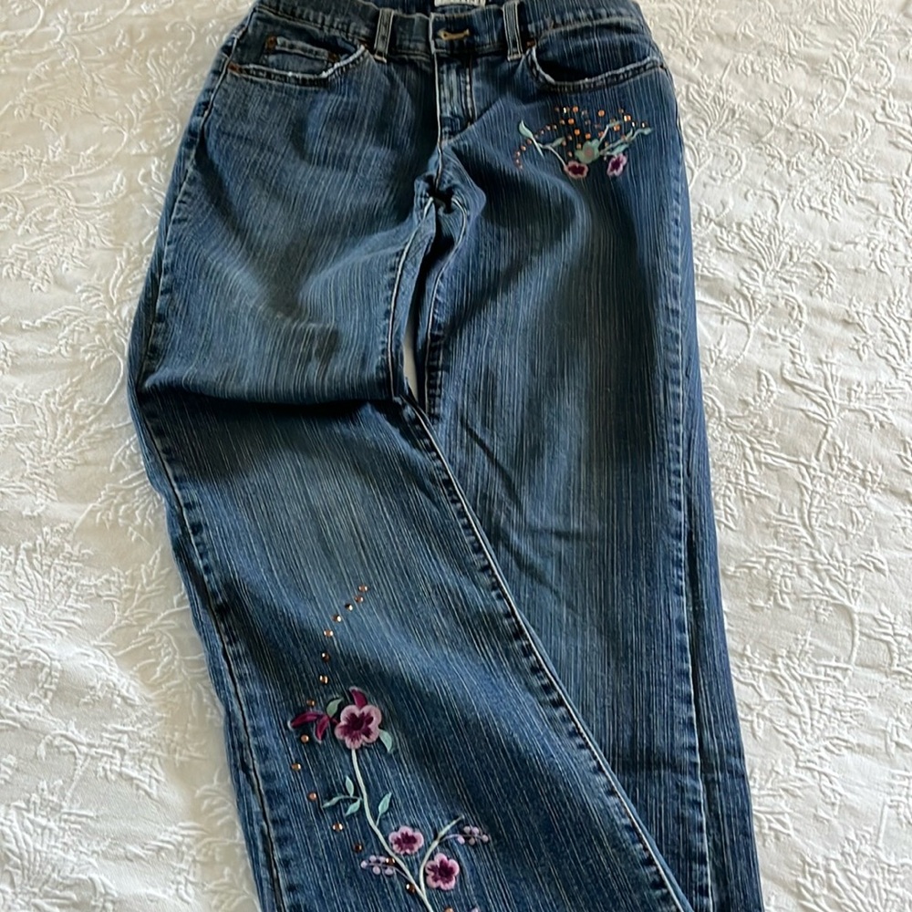 VINTAGE Embellished Bell Bottom Jeans, size 6